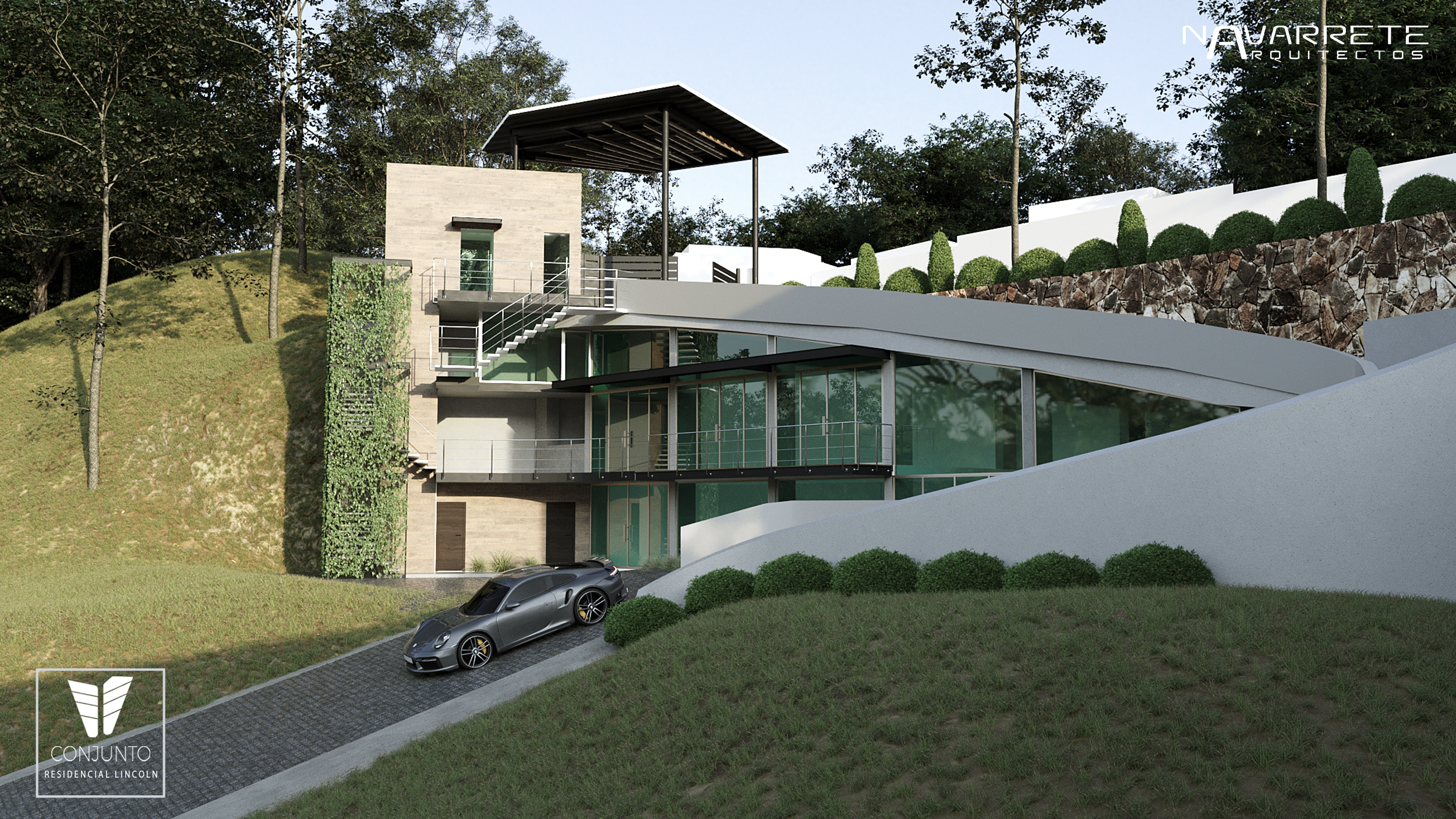 LAMINA RENDER PLANTAS CASA 1 LINCOLN TIPO 2